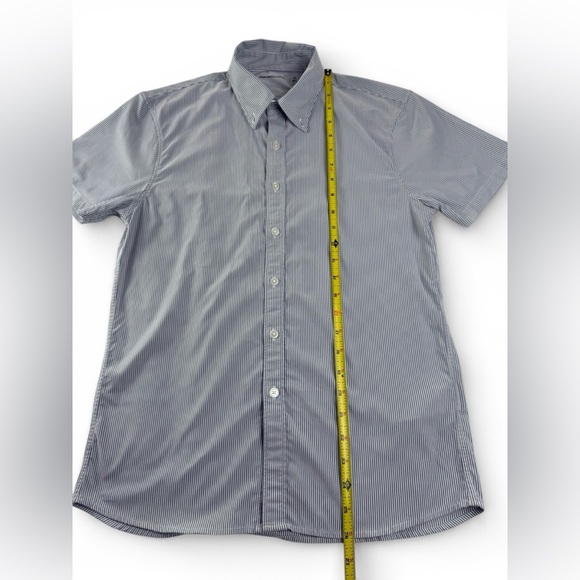 Abercrombie & Fitch XS Short Sleeve Button Up Shirt Gray Stripe - Picture 4 of 6